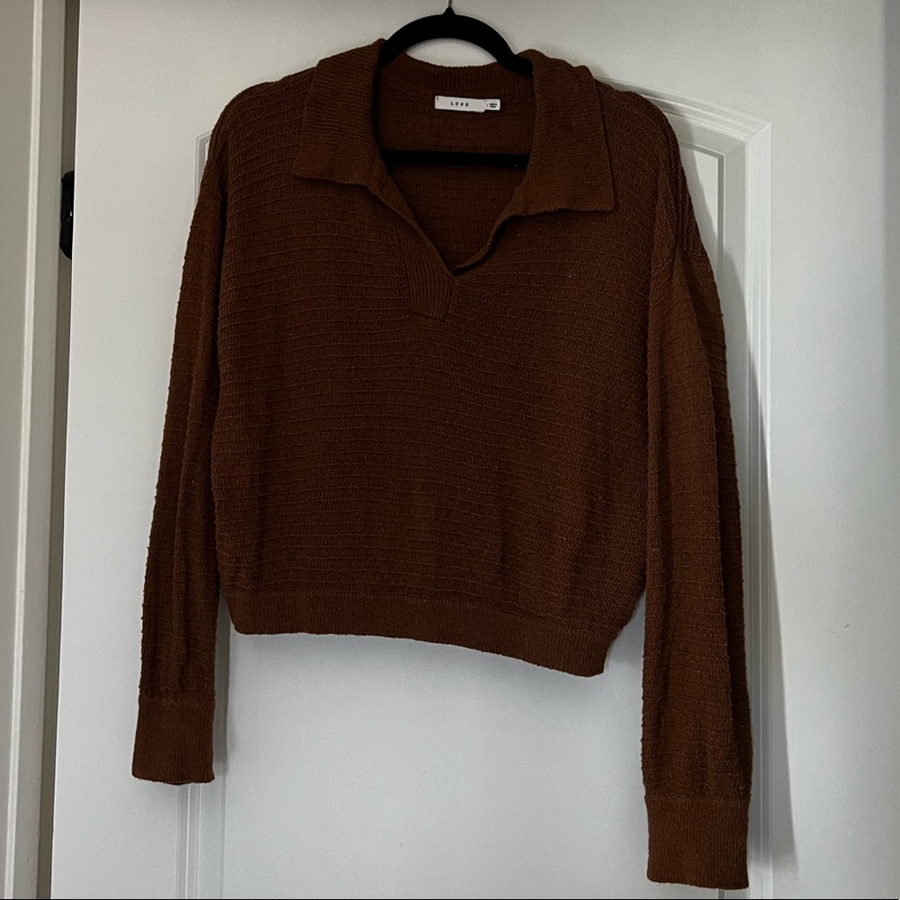 Brown knit sweater
